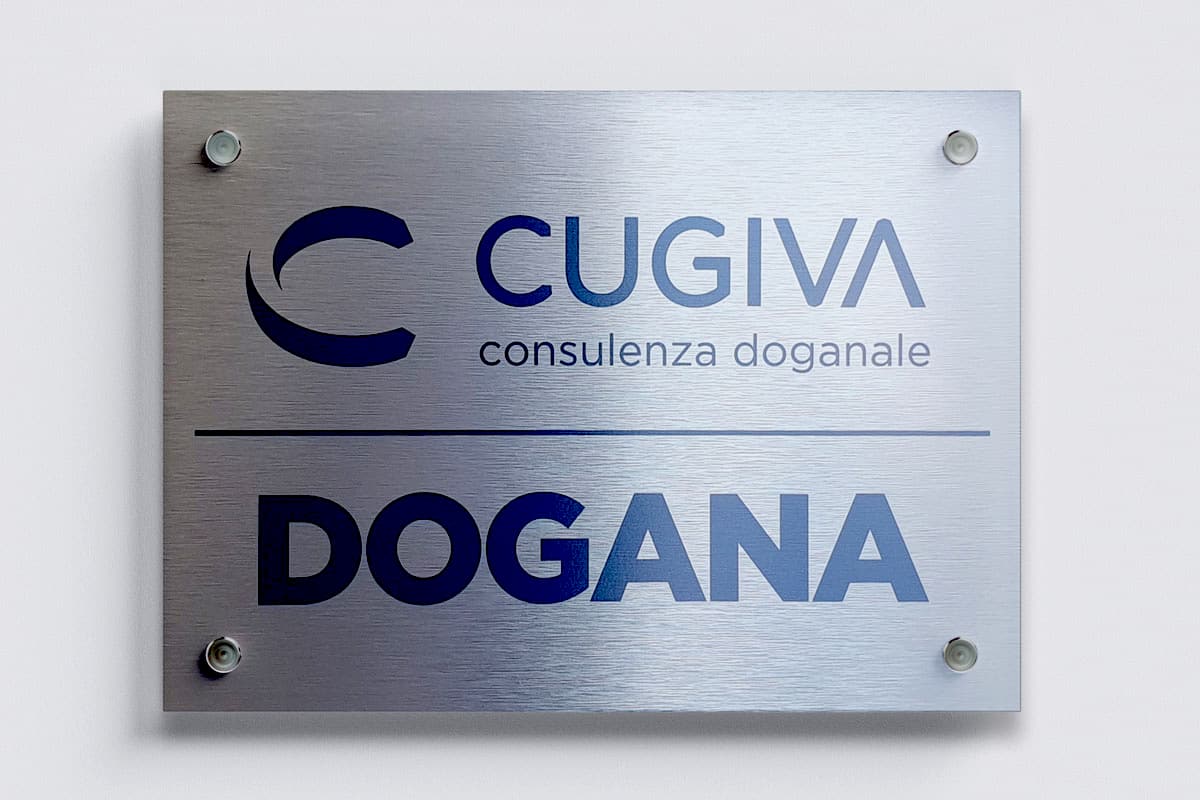 Targa Cugiva Consulenza Doganale - MQD miquadra Design